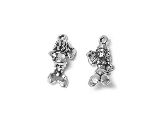 Mermaid Charm Sterling Silver 21.5mm, Fantasy Charm, Ocean charm, Sea Charms, Mermaid charms - SP292 - BeadPrism