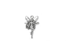 Load image into Gallery viewer, Right Facing Fairy Charm Sterling Silver 25mm, Fantasy Charms, Silver Fairy charms - SP284 - BeadPrism