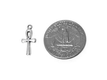 Load image into Gallery viewer, Ankh Charm Sterling Silver 20mm, Symbol of Life, Egyptian Cross charm, small Ankh charms - SP319 - BeadPrism