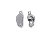 Load image into Gallery viewer, Sandal Charm Sterling Silver 25mm, Shoe Charms, Fashion Charm, Slipper Charm, Sandal charms - SP326 - BeadPrism