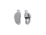 Sandal Charm Sterling Silver 25mm, Shoe Charms, Fashion Charm, Slipper Charm, Sandal charms - SP326