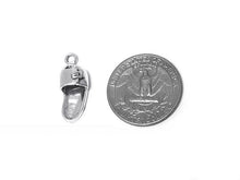 Load image into Gallery viewer, Sandal Charm Sterling Silver 25mm, Shoe Charms, Fashion Charm, Slipper Charm, Sandal charms - SP326 - BeadPrism