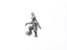 Load image into Gallery viewer, Soccer Player Charm Sterling Silver 19.5mm, Team Sports charms, Soccer Player charms - SP344 - BeadPrism