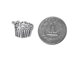 Ladies Hair Comb Charm Sterling Silver 21mm, Fashion Charms, Ladies Hair Comb charm - SP353 - BeadPrism