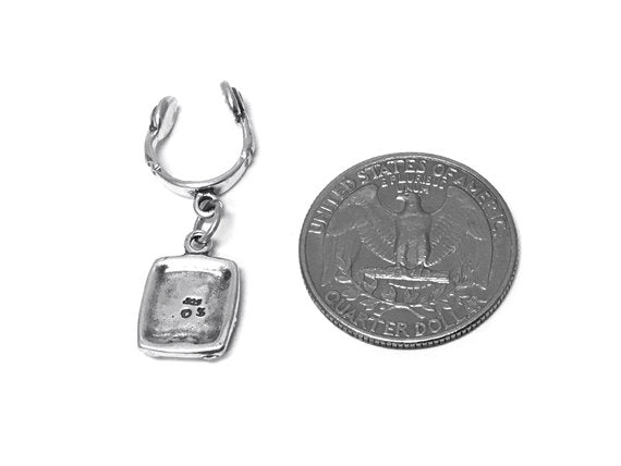 CD Player with Headphone 2 Piece Charm Sterling Silver 16.5mm, CD Player 2 Piece charms - SP361 - BeadPrism