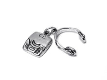 Load image into Gallery viewer, CD Player with Headphone 2 Piece Charm Sterling Silver 16.5mm, CD Player 2 Piece charms - SP361 - BeadPrism