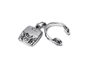 CD Player with Headphone 2 Piece Charm Sterling Silver 16.5mm, CD Player 2 Piece charms - SP361 - BeadPrism