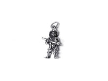 Load image into Gallery viewer, Fireman with Axe Charm Sterling Silver 21mm, Firefighter Charms, Fireman with Axe charm - SP365 - BeadPrism