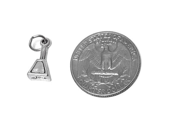 Red Nail Polish Bottle Charm Sterling Silver 16mm, Fashion Charm, Nail Polish Charm - SP375 - BeadPrism