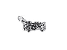 Load image into Gallery viewer, Music Staff Charm Sterling Silver 21.5mm, Music Charms, Song charms, Musical Staff Charms - SP382 - BeadPrism