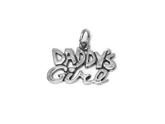 Daddy' s Girl Charm Sterling Silver 15.5mm, Family Charm, Love charms, Daddy Girl charm - SP385 - BeadPrism