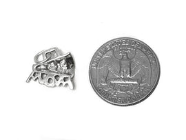 Cheerleader Mom Charm Sterling Silver 14mm, Sport Charm, Family Charm, Cheerleader Mom charm - SP393 - BeadPrism