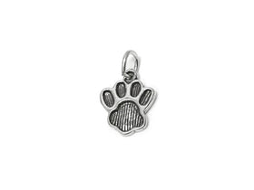 Paw Print Charm Sterling Silver 15mm, Animal Charms, Cat Charms, Dog charms, Paw Print charm - SP397 - BeadPrism