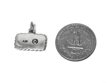 Load image into Gallery viewer, Princess Plaque Charm Sterling Silver 14mm, Daughter Gift, Princess Plaque charm - SP405 - BeadPrism
