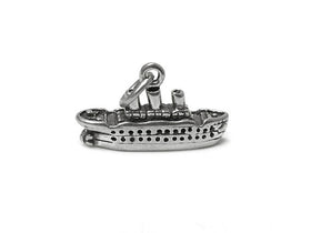 Cruise Ship Charm Sterling Silver 13mm, Ocean Charms, Nautical Charms, Cruise charms - SP418 - BeadPrism