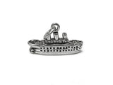 Cruise Ship Charm Sterling Silver 13mm, Ocean Charms, Nautical Charms, Cruise charms - SP418