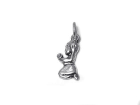 Praying Child Girl Charm Sterling Silver 18mm, Religious Charms, Praying Girl Charm - SP424 - BeadPrism