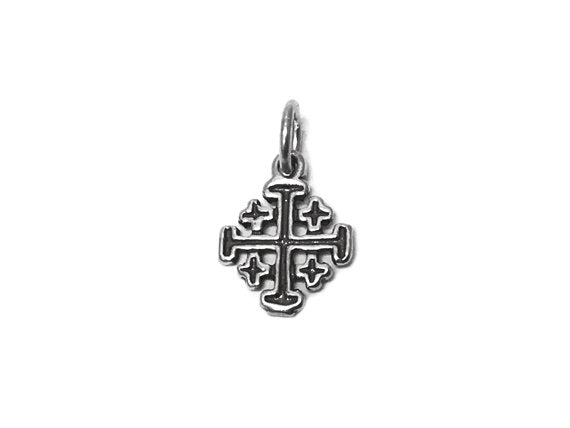 Multi Cross Charm Sterling Silver 15mm, Cross Charms, religious charms, Multi Cross charms - SP427 - BeadPrism