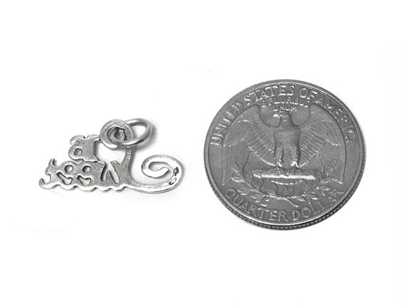 Sweet 16 Charm Sterling Silver 11.5mm, Birthday Charm, 16th Birthday Charms, Sweet 16 Charms - SP435 - BeadPrism