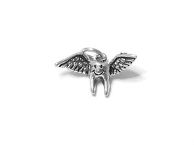 Tooth Fairy Charm Sterling Silver 12.5mm, Fantasy Charms, Fairy charms, Fairy Tooth charms - SP455 - BeadPrism