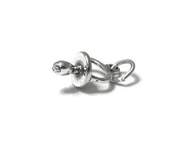 Pacifier Charm Sterling Silver 17mm, New Mother Gift, Mothers Day Gift, Pacifier Charms - SP456 - BeadPrism