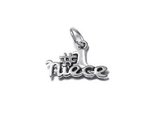 Load image into Gallery viewer, No 1 Niece Charm Sterling Silver 13.5mm, Family Charms, Niece Gifts, #1 Niece charms - SP465 - BeadPrism