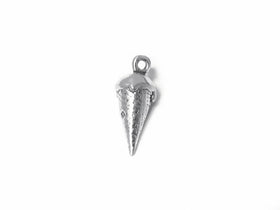 Ice Cream Cone Charm Sterling Silver 19mm, Food charms, Ice Cream Cone Charms - SP252 - BeadPrism