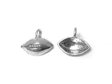 Load image into Gallery viewer, Half Football Charm Sterling Silver 15.5mm, Sports Charms, Half Football charms - SP260 - BeadPrism