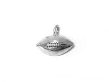 Load image into Gallery viewer, Half Football Charm Sterling Silver 15.5mm, Sports Charms, Half Football charms - SP260 - BeadPrism