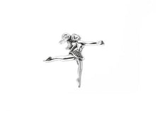 Load image into Gallery viewer, Ballerina Charm Sterling Silver 26mm, Dancer Charm, Ballerina charms, Ballet Dancer SP262 - BeadPrism