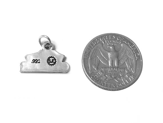 I Love To Cheer Charm Sterling Silver 12.5mm, sports charms, I Love To Cheer charm - SP471 - BeadPrism