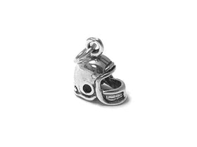 Football Helmet 3D Charm Sterling Silver 14mm, Sports Charms, Football Helmet charms - SP476 - BeadPrism
