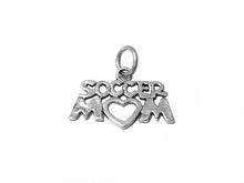 Load image into Gallery viewer, Soccer Mom Charm Sterling Silver 14mm, Soccer Charms, Team Mom Charm, Soccer Mom charm - SP478 - BeadPrism