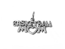 Load image into Gallery viewer, Basketball Mom Charm Sterling Silver 14.5mm, Team Mom Charms, Basketball Mom charms - SP479 - BeadPrism