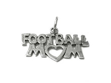Load image into Gallery viewer, Football Mom Charm Sterling Silver 15.5mm, Team Mom Charms, Football Mom charms - SP480 - BeadPrism