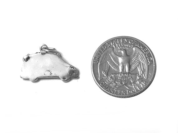Mini Van Mom' s Taxi Charm Sterling Silver 14mm, Mother Charm, Family Charm, Moms Taxi Charm - SP497 - BeadPrism