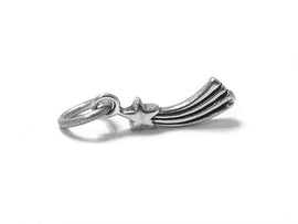 Shooting Star Charm Sterling Silver 17mm, Star Charms, Space charms, Shooting Star Charms - SP511 - BeadPrism