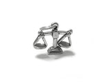 Libra Charm Sterling Silver 12.5mm, Justice Charms, Libra Charms, Lawyer Gifts, Scales charms  SP521