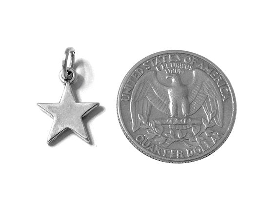 Star Charm Sterling Silver 16mm, Star Charms, Space charms, Celestial charms, Star Charms - SP536 - BeadPrism