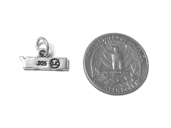 Pray Charm Sterling Silver 7.5mm, Religious Charms, Catholic Charms, Pray Charms - SP541 - BeadPrism