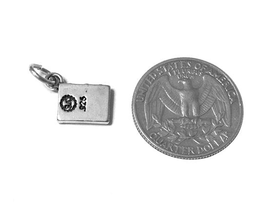 Photo Album Charm Sterling Silver 14mm, Photo Charms, Pictures Charms, Photo Album Charms - SP546 - BeadPrism