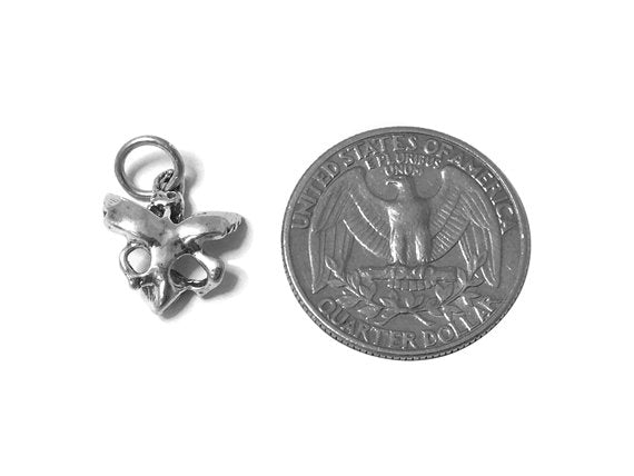Angel with Heart Charm Sterling Silver 14mm, religious charms, Angel with Heart Charms - SP552 - BeadPrism