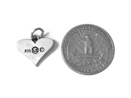 Heart with I Love 2 Scrap Charm Sterling Silver 14mm, love charms, I Love 2 Scrap charm - SP568 - BeadPrism