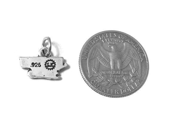 John 3:16 Charm Sterling Silver 11mm, Religious Charms, John 3 verse 16 Charms - SP580 - BeadPrism