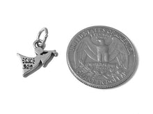 Load image into Gallery viewer, Angel Playing Trumpet Charm Sterling Silver 13mm, religious charms, Playing Angel Charms - SP581 - BeadPrism
