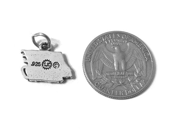 I Love To Bead Charm Sterling Silver 14mm, Jewelry maker gift, I Love To Bead charms - SP586 - BeadPrism