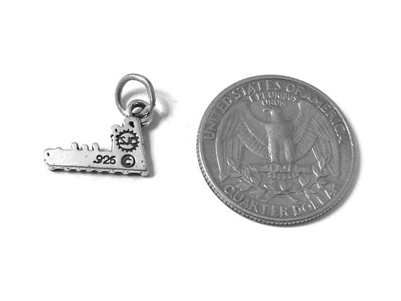 Be Positive Charm Sterling Silver 11.5mm, Inspirational Charm, Be Positive Charms - SP588 - BeadPrism