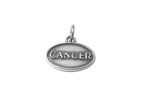 Cancer Zodiac Charm Sterling Silver 14mm, Horoscope Charms, Cancer Zodiac Pendants - SP607 - BeadPrism