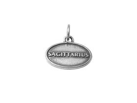 Sagittarius Zodiac Charm Sterling Silver 14mm, Horoscope Sagittarius Zodiac signs Pendants - SP612 - BeadPrism