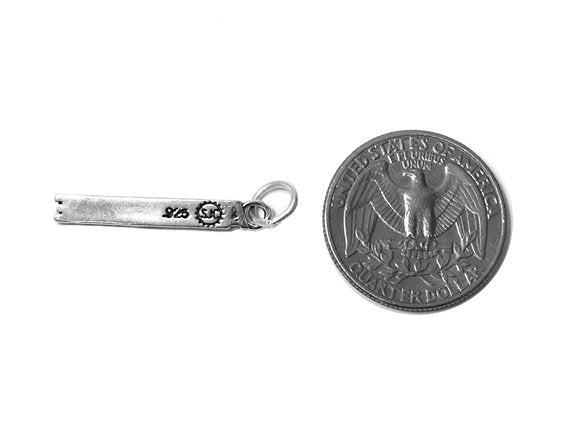 Air Force Charm Sterling Silver 28.5mm, silver Military Charms, Air Force Charms - SP637 - BeadPrism